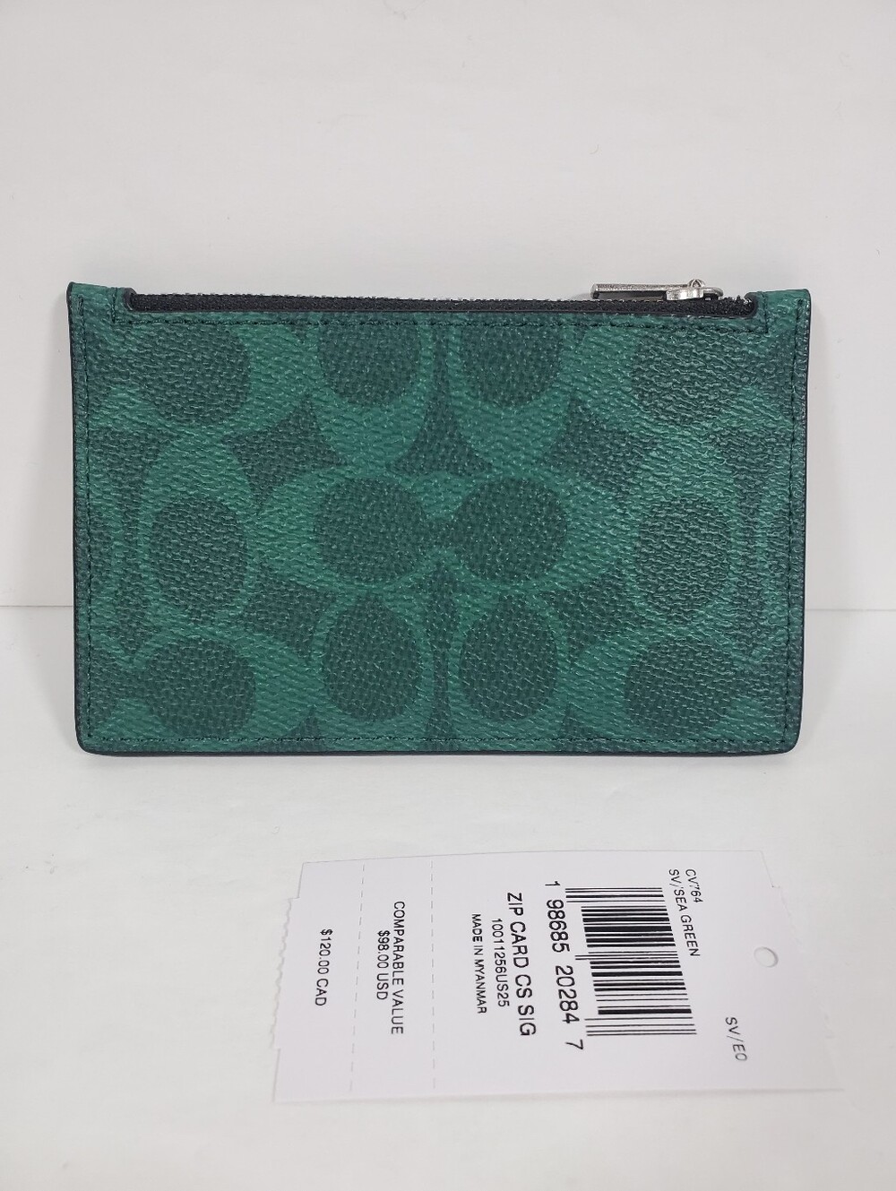 Coach ZIP CARD CASE IN SIGNATURE NWT